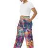 wild peach clothing | Drugged out monkey wide leg pants | Left front view