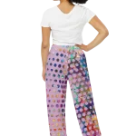 wild peach clothing | Drugged out monkey lilac wide leg pants | Back view