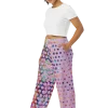 wild peach clothing | Drugged out monkey lilac wide leg pants | Left front view