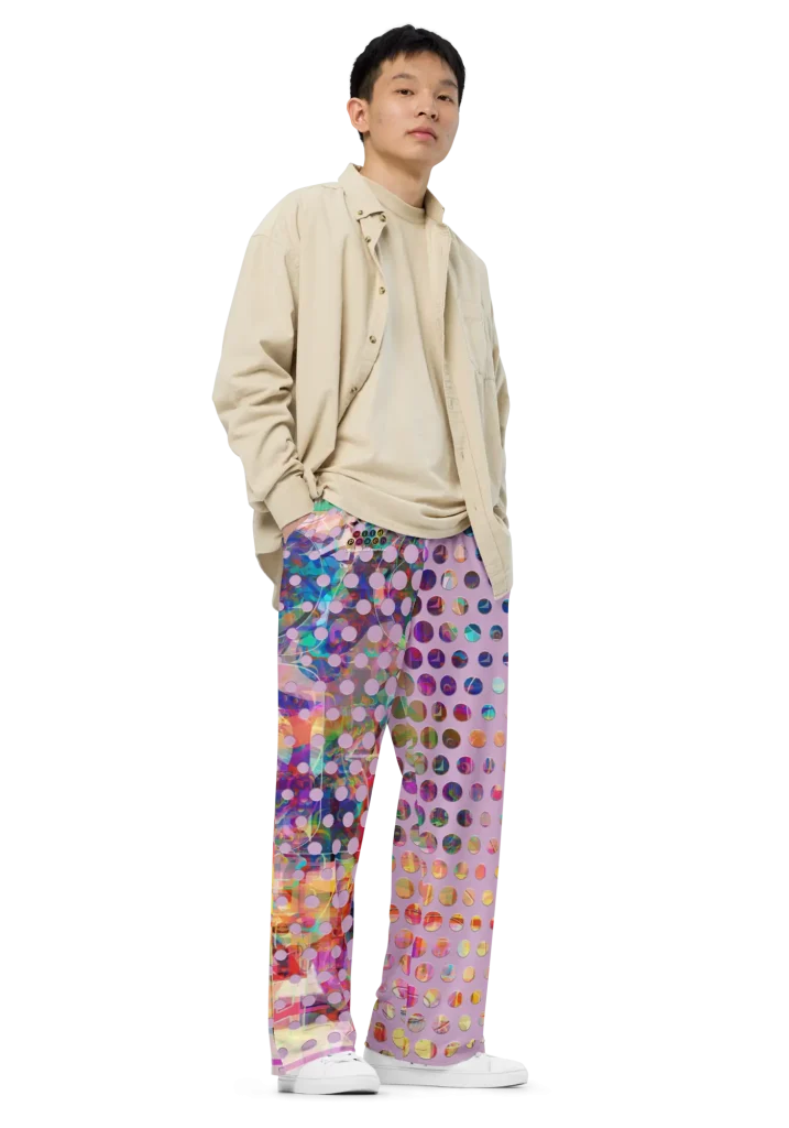 wild peach clothing | Drugged out monkey lilac wide leg pants | Right front view