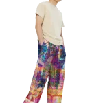 wild peach clothing | Drugged out monkey happy pants | Right front view