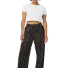 wild peach clothing | The dude goes dark wide leg pants | Front view