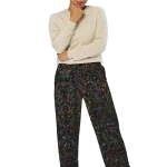 wild peach clothing | The dude goes dark wide leg pants | Front view