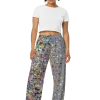 wild peach clothing | The king is a fink 6487 steel grey wide leg pants | Front view