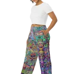 wild peach clothing | Wildman from Footscray wide leg pants | Left front view