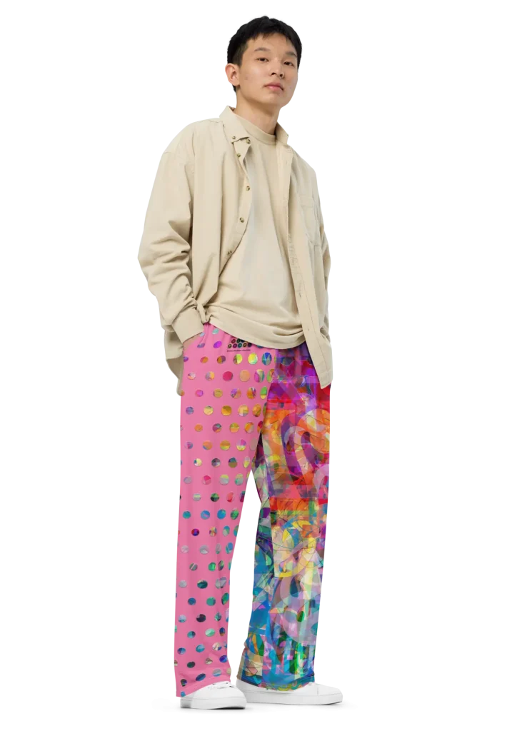 wild peach clothing | Delta Bedlam dancing wide leg pants | Right front view