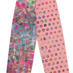 wild peach clothing | Pink peach disco pants wide leg pants | Back view