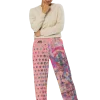 wild peach clothing | Pink peach disco pants wide leg pants | Front view