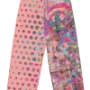 wild peach clothing | Pink peach disco pants wide leg pants | Front view