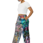 wild peach clothing | Return of Christ wide leg pants | Left front view