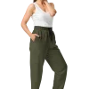 wild peach clothing | Army green confetti track pants | Right front view