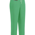 wild peach clothing | Green confetti track pants | Front view