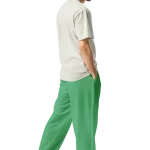 wild peach clothing | Green confetti track pants | Right back view