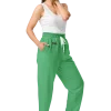 wild peach clothing | Green confetti track pants | Right front view