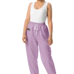 wild peach clothing | Lilac confetti track pants | Front view