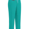 wild peach clothing | Tiffany blue confetti track pants | Front view