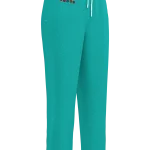 wild peach clothing | Tiffany blue confetti track pants | Front view