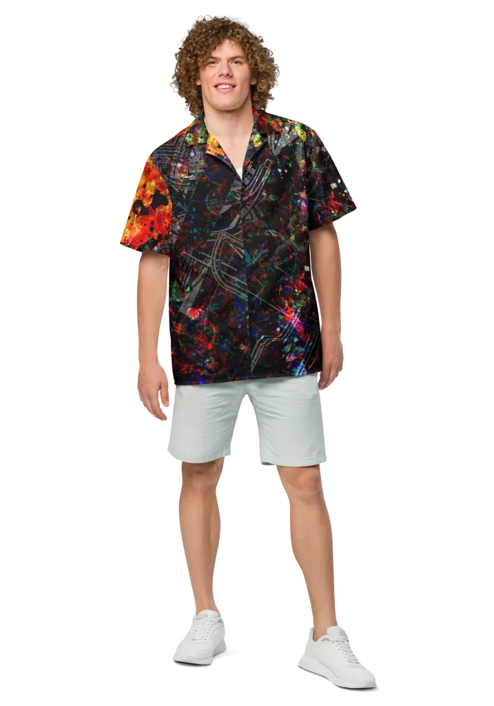 wild peach clothing | Dark Smirk Casual Shirt | Front view