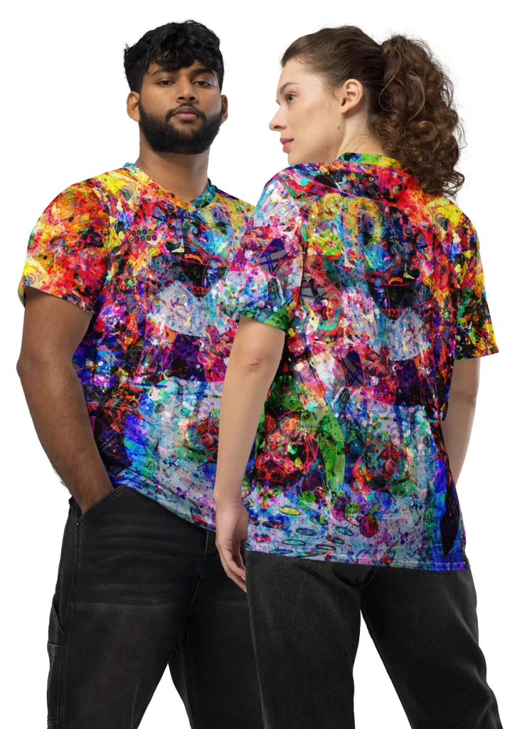 wild peach clothing | Riot of Color Sports T-shirt | Front view