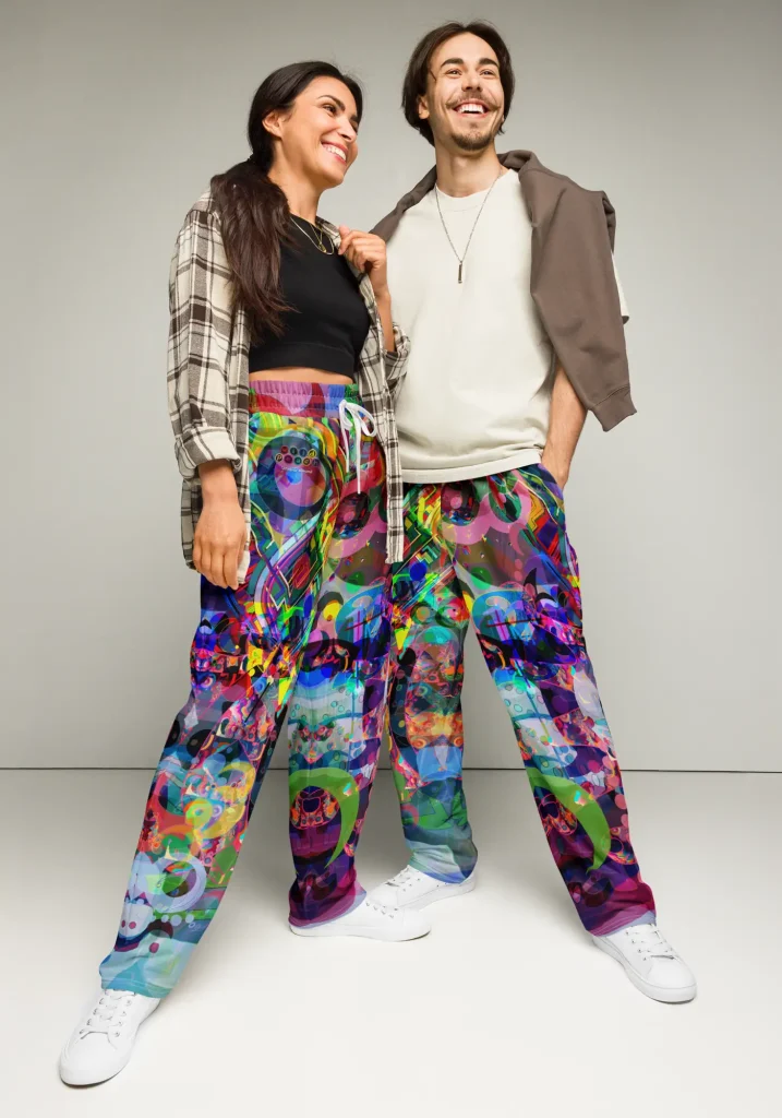 wild peach clothing | Wizards Abound Track Pants | Front view