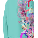 all over print recycled unisex sweatshirt white right back