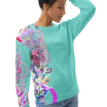 all over print recycled unisex sweatshirt white right front 2