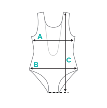 One piece swimsuit size guide | Product measurement