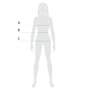 One piece swimsuit size guide | Body measurements