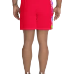 wild peach clothing design 03 carmine red athletic long shorts back 1