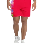 wild peach clothing design 03 carmine red athletic long shorts front 2