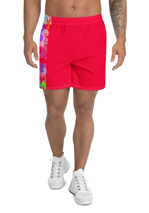 wild peach clothing design 03 carmine red athletic long shorts front 2