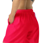 wild peach clothing design 03 carmine red athletic long shorts left back