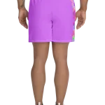 wild peach clothing design 03 heliotrope purple athletic long shorts back 3