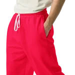 wild peach clothing design 06 carmine red unisex track pants left