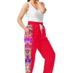 wild peach clothing design 06 carmine red unisex track pants right front 1