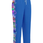wild peach clothing design 06 denim blue unisex track pants front 2