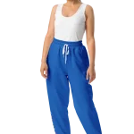 wild peach clothing design 06 denim blue unisex track pants front 3