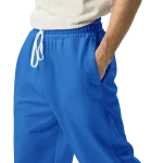 wild peach clothing design 06 denim blue unisex track pants left