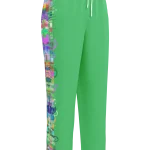 wild peach clothing design 06 emerald green unisex track pants front 2
