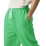 wild peach clothing design 06 emerald green unisex track pants left