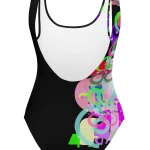 wild peach clothing one piece swimsuiit design 001 black back 3