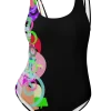 wild peach clothing one piece swimsuiit design 001 black front 1