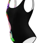 wild peach clothing one piece swimsuiit design 001 black left 2