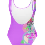 wild peach clothing one piece swimsuiit design 001 heliotrope purple back 3