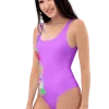 wild peach clothing one piece swimsuiit design 001 heliotrope purple left 2