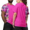 wild peach clothing | Magenta pink unisex sports jersey | Duo view