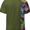 wild peach clothing unisex sports t shirt army green back 3