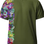 wild peach clothing unisex sports t shirt army green front 1