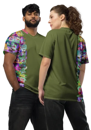wild peach clothing unisex sports t shirt army green front 2