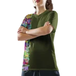 wild peach clothing unisex sports t shirt army green front 5